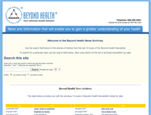 Tablet Screenshot of beyondhealthnews.com